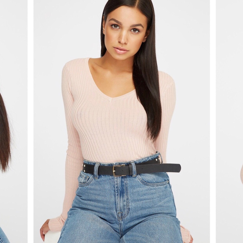 Long Sleeve Ribbed Soft Knit Top